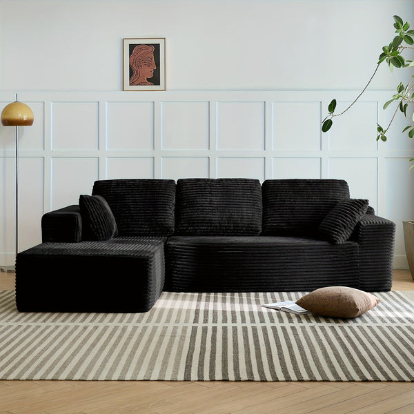 Oversized Corduroy Chaise Sectional
